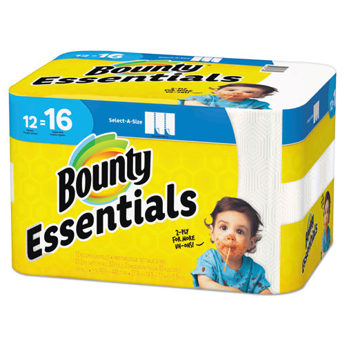 Essentials+Select-A-Size+Kitchen+Roll+Paper+Towels%2C+2-Ply%2C+83+Sheets%2Froll%2C+12+Rolls%2Fcarton