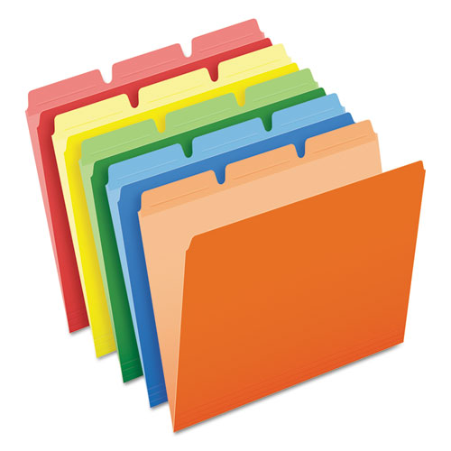 Picture of Ready-Tab Reinforced File Folders, 1/3-Cut Tabs: Assorted, Letter Size, Assorted Colors, 50/Pack