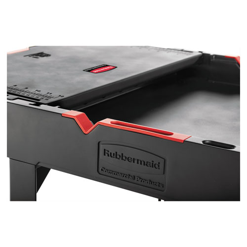 Picture of Heavy Duty Adaptable Utility Cart, Plastic, 2 Shelves, 500 lb Capacity, 25.2" x 51.5" x 36", Black