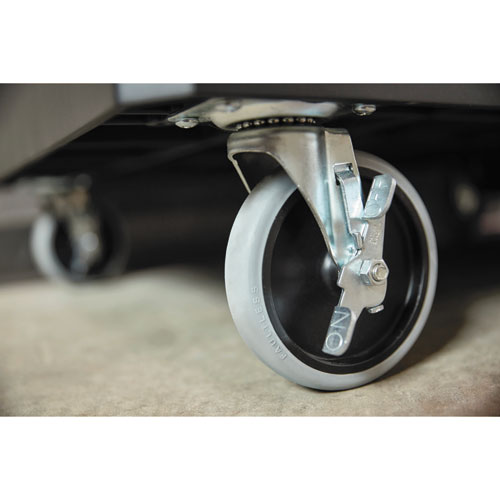 Picture of Heavy Duty Adaptable Utility Cart, Plastic, 2 Shelves, 500 lb Capacity, 25.2" x 51.5" x 36", Black