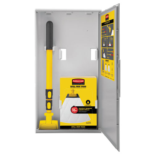 Picture of Spill Mop Kit, White Head, 22" to 47.5" Yellow/Black Handle