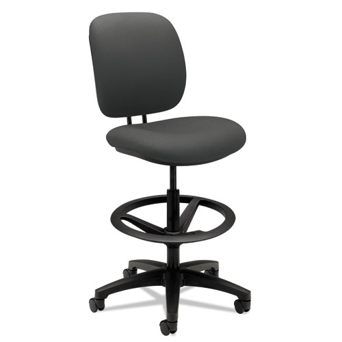 Comfortask+Task+Stool%2C+Adjustable+Footring%2C+Supports+Up+To+300+Lb%2C+22%26quot%3B+To+32%26quot%3B+Seat+Height%2C+Iron+Ore+Seat%2Fback%2C+Black+Base