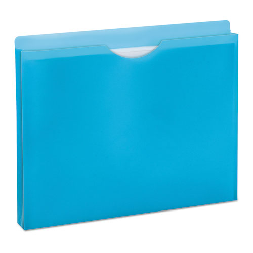 Picture of Glow Poly File Jacket, Straight Tab, Letter Size, Assorted Colors, 5/Pack