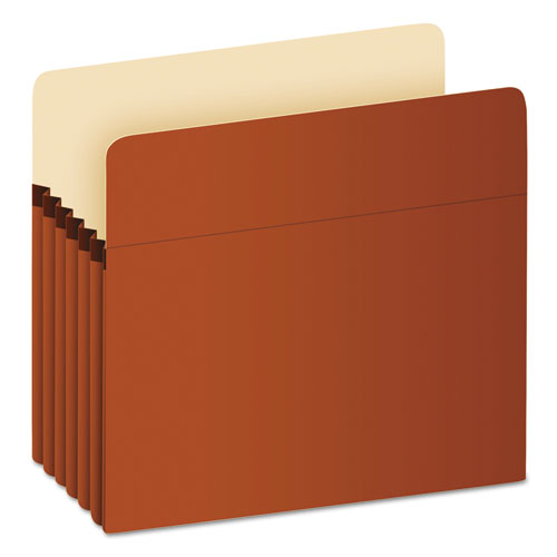 Picture of Standard Expanding File Pockets, 5.25" Expansion, Letter Size, Red Fiber, 10/Box