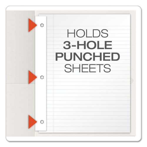 Picture of Twin-Pocket Folders with 3 Fasteners, 0.5" Capacity, 11 x 8.5, White, 25/Box