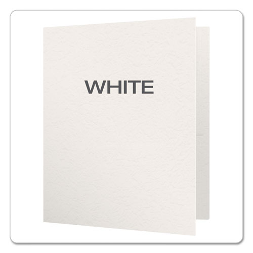 Picture of Twin-Pocket Folders with 3 Fasteners, 0.5" Capacity, 11 x 8.5, White, 25/Box