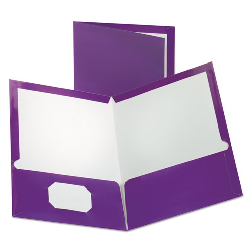 Two-Pocket+Laminated+Folder%2C+100-Sheet+Capacity%2C+11+X+8.5%2C+Metallic+Purple%2C+25%2Fbox