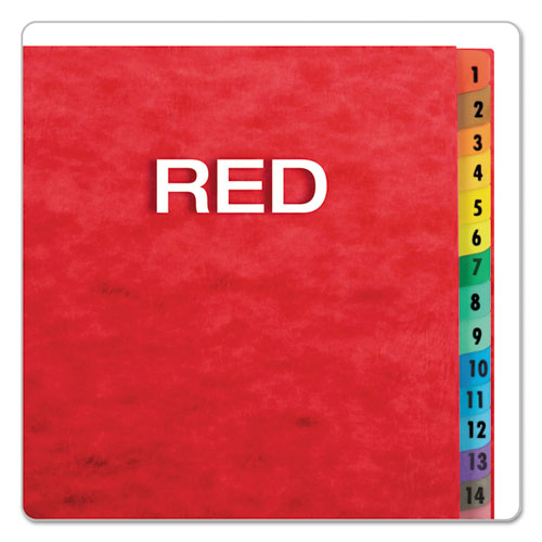 Picture of Expanding Desk File, 31 Dividers, Date Index, Letter Size, Red Cover