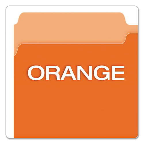 Picture of Colored File Folders, 1/3-Cut Tabs: Assorted, Legal Size, Orange/Light Orange, 100/Box