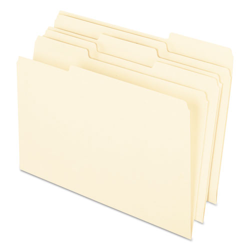 Picture of Earthwise by Pendaflex 100% Recycled Manila File Folder, 1/3-Cut Tabs: Assorted, Legal Size, 0.75" Expansion, Manila, 100/Box