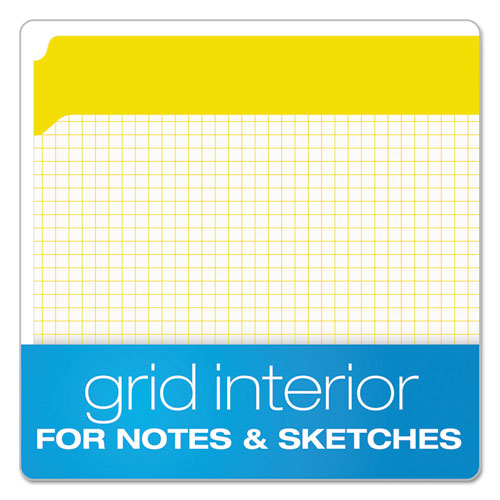 Picture of Double-Ply Reinforced Top Tab Colored File Folders, Straight Tabs, Letter Size, 0.75" Expansion, Yellow, 100/Box