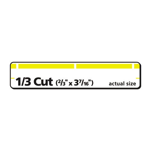 Picture of Permanent TrueBlock File Folder Labels with Sure Feed Technology, 0.66 x 3.44, Yellow/White, 30/Sheet, 50 Sheets/Box