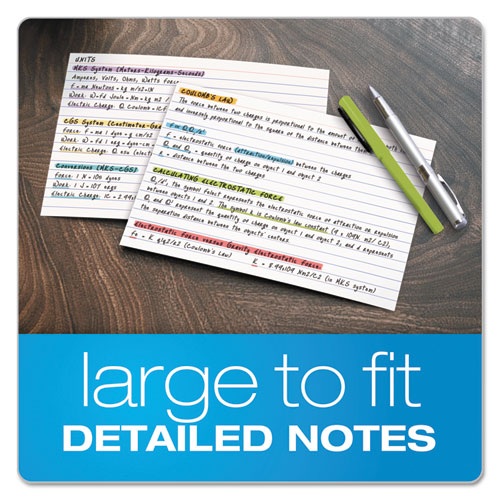 Picture of Ruled Index Cards, 5 x 8, White, 100/Pack