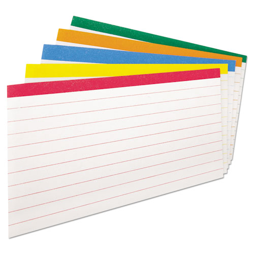 Picture of Color Coded Ruled Index Cards, 3 x 5, Assorted Colors, 100/Pack