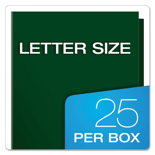 Picture of High Gloss Laminated Paperboard Folder, 100-Sheet Capacity, 11 x 8.5, Green, 25/Box