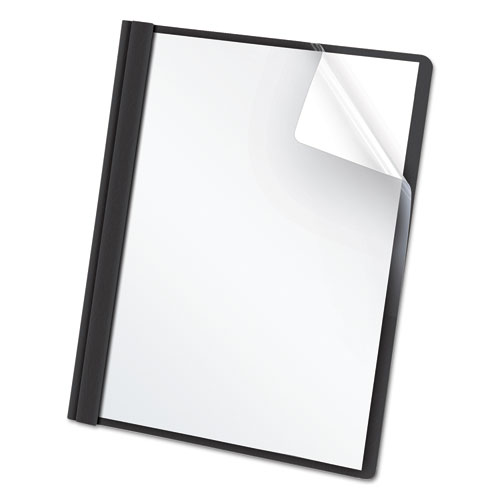 Picture of Clear Front Standard Grade Report Cover, Three-Prong Fastener, 0.5" Capacity, 8.5 x 11, Clear/Black, 25/Box