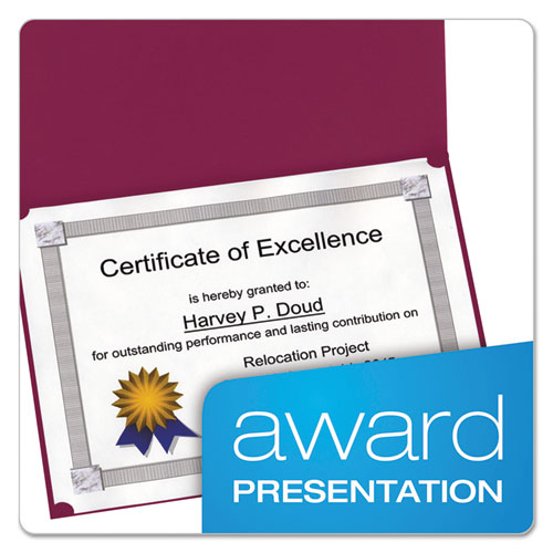 Picture of Certificate Holder, 11.25 x 8.75, Burgundy, 5/Pack