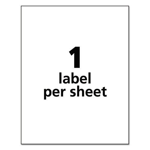 Picture of Durable Permanent ID Labels with TrueBlock Technology, Laser Printers, 8.5 x 11, White, 50/Pack