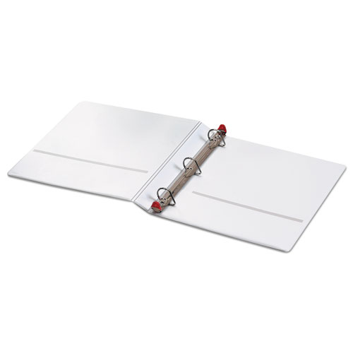 Picture of Treated ClearVue Locking Slant-D Ring Binder, 3 Rings, 1" Capacity, 11 x 8.5, White