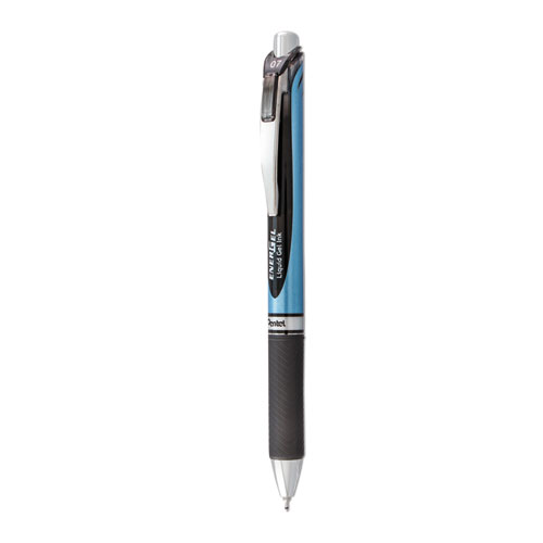 EnerGel+RTX+Gel+Pen%2C+Retractable%2C+Medium+0.7+mm+Needle+Tip%2C+Black+Ink%2C+Black%2FBlue+Barrel
