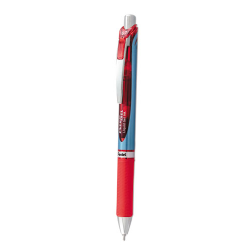 EnerGel+RTX+Gel+Pen%2C+Retractable%2C+Medium+0.7+mm+Needle+Tip%2C+Red+Ink%2C+Red%2FBlue+Barrel
