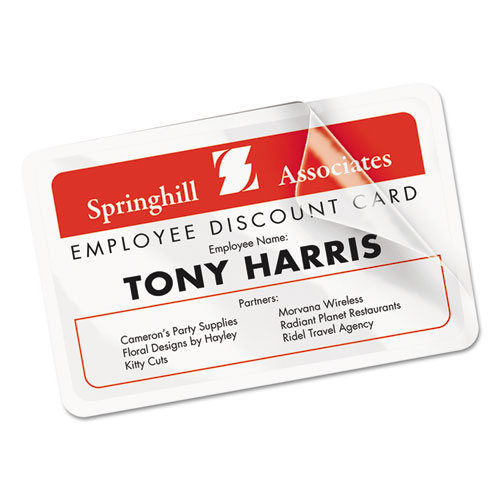 Picture of Laminated Laser/Inkjet ID Cards, 2 1/4 x 3 1/2, White, 30/Box