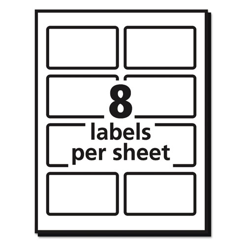 Picture of Vibrant Laser Color-Print Labels w/ Sure Feed, 2 x 3.75, White, 200/PK