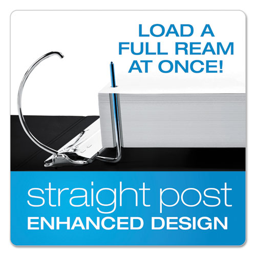 Picture of ExpressLoad ClearVue Locking D-Ring Binder, 3 Rings, 4" Capacity, 11 x 8.5, Black