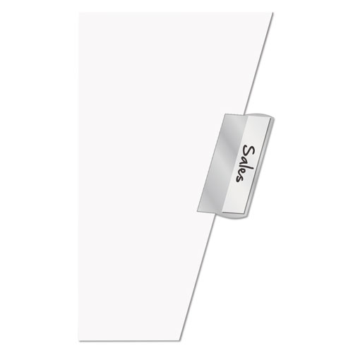 Picture of Paper Insertable Dividers, 5-Tab, 11 x 17, White, Clear Tabs, 1 Set