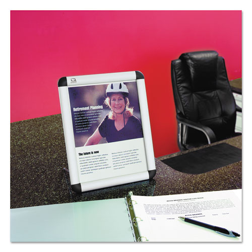 Picture of Clip-Frame Aluminum Sign Holder, 8.5 x 11, Silvertone Frame