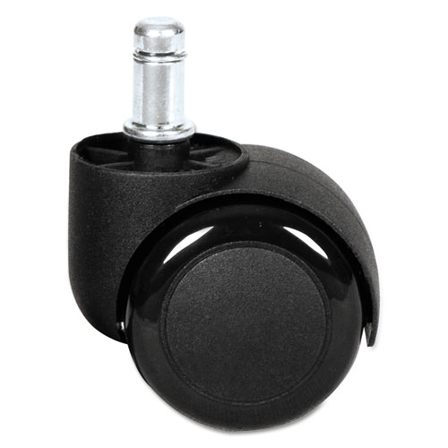 Picture of Dual Wheel Hooded Casters, Grip Ring Type B Stem, 2" Soft Nylon Wheel, Black, 5/Set