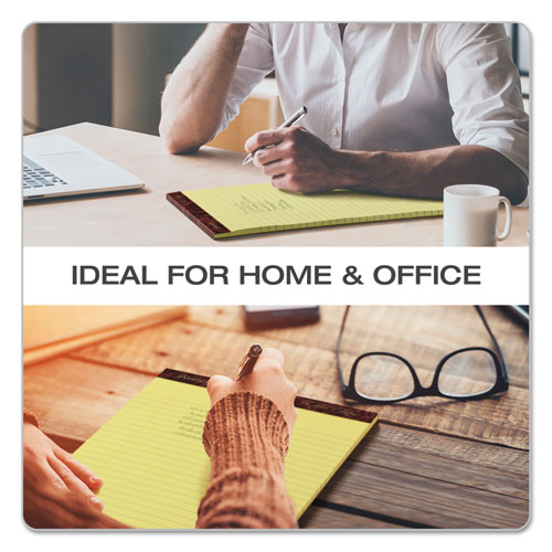 Picture of Gold Fibre Quality Writing Pads, Wide/Legal Rule, 50 Canary-Yellow 8.5 x 11.75 Sheets, Dozen