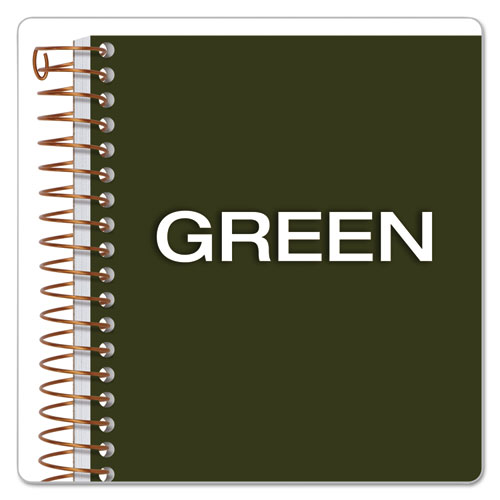 Picture of Gold Fibre Personal Notebooks, 1-Subject, Medium/College Rule, Classic Green Cover, (100) 7 x 5 Sheets