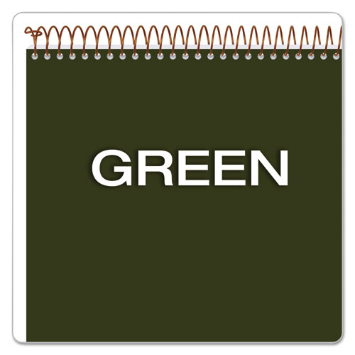 Picture of Gold Fibre Wirebound Project Notes Pad, Project-Management Format, Green Cover, 70 White 8.5 x 11.75 Sheets