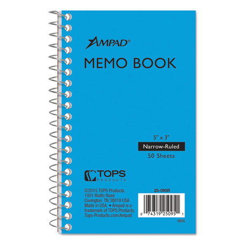 Picture of Memo Books, Narrow Rule, Randomly Assorted Cover Color, (50) 5 x 3 Sheets