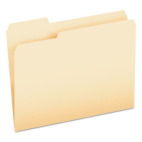 Picture of CutLess File Folders, 1/3-Cut Tabs: Assorted, Letter Size, Manila, 100/Box