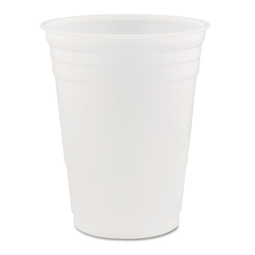 Picture of SOLO Party Plastic Cold Drink Cups, 16 oz, 50/Sleeve, 20 Sleeves/Carton