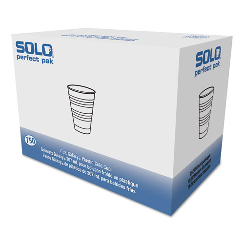 Picture of High-Impact Polystyrene Cold Cups, 7 oz, Translucent, Clear, 100/Pack