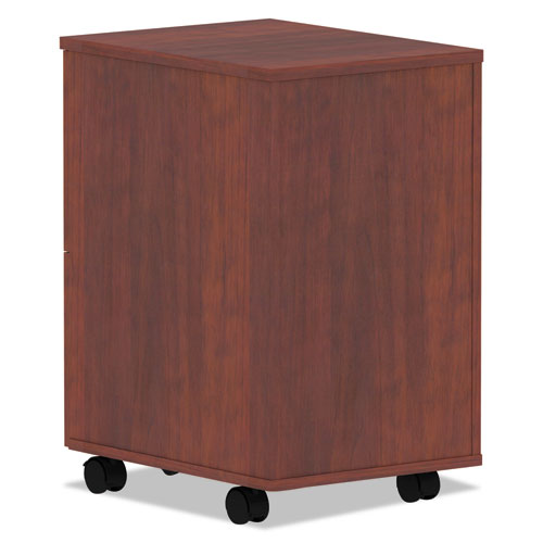 Picture of Alera Valencia Series Mobile Pedestal, Left or Right, 2 Legal/Letter-Size File Drawers, Medium Cherry, 15.38" x 20" x 26.63"