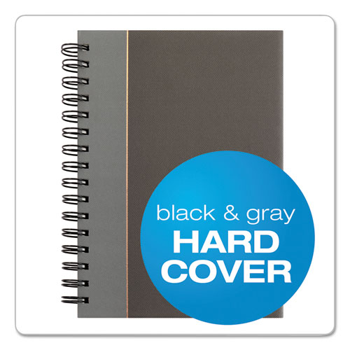 Picture of Royale Wirebound Business Notebooks, 1-Subject, Medium/College Rule, Black/Gray Cover, (96) 8.25 x 5.88 Sheets