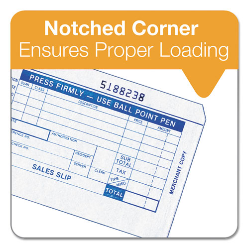 Picture of Credit Card Sales Slip, Three-Part Carbonless, 7.78 x 3.25, 100 Forms Total