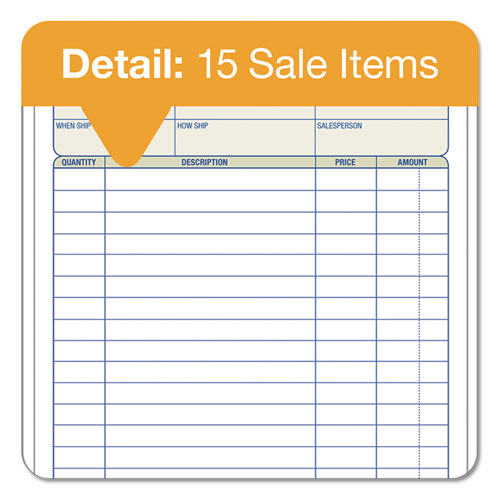 Picture of Sales Order Book, Two-Part Carbonless, 7.94 x 5.56, 50 Forms Total