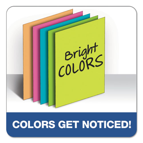 Picture of Fluorescent Color Memo Sheets, 4 x 6, Unruled, Assorted Colors, 500/Pack