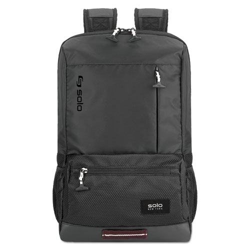 Picture of Draft Backpack, Fits Devices Up to 15.6", Nylon, 6.25 x 18.12 x 18.12, Black