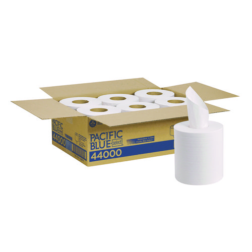 Picture of Pacific Blue Select 2-Ply Center-Pull Perf Wipers, 2-Ply, 8.25 x 12, White, 520/Roll, 6 Rolls/Carton