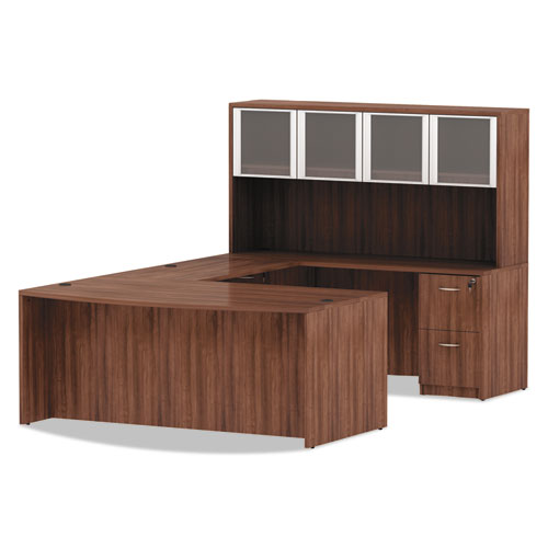 Picture of Alera Valencia Series Full Pedestal File, Left/Right, 2 Legal/Letter-Size File Drawers, Modern Walnut, 15.63" x 20.5" x 28.5"