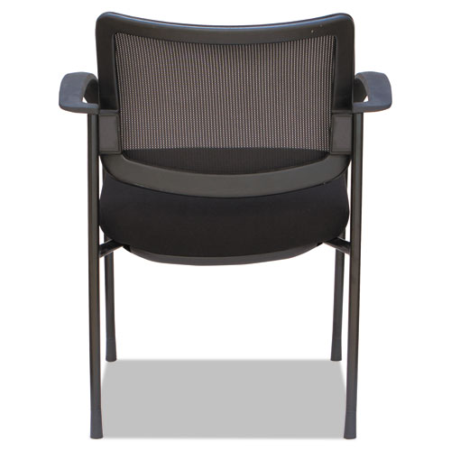 Picture of Alera IV Series Mesh-Back Fabric-Seat Guest Chairs, 25.19" x 23.62" x 32.28", Black Seat, Black Back, Black Base, 2/Carton