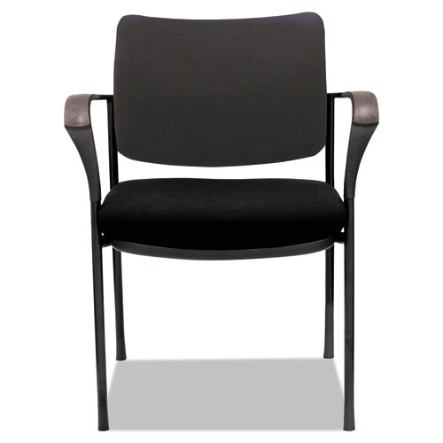 Picture of Alera IV Series Fabric Back/Seat Guest Chairs, 24.8" x 22.83" x 32.28", Black Seat, Black Back, Black Base, 2/Carton