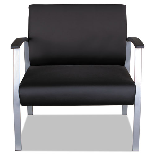 Picture of Alera metaLounge Series Bariatric Guest Chair, 30.51" x 26.96" x 33.46", Black Seat, Black Back, Silver Base