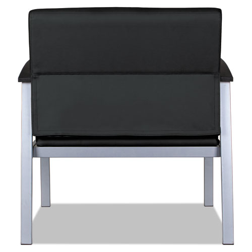 Picture of Alera metaLounge Series Bariatric Guest Chair, 30.51" x 26.96" x 33.46", Black Seat, Black Back, Silver Base